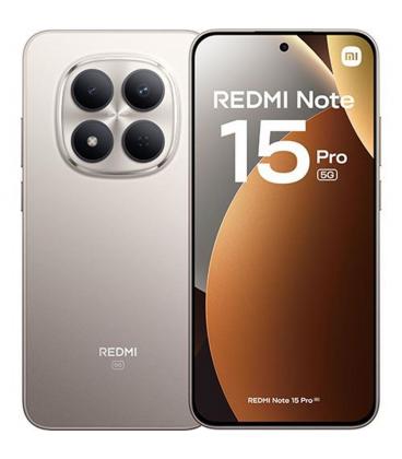 Movil xiaomi redmi note 15 pro 5g 8gb 256gb 6.8 pulgadas titanio