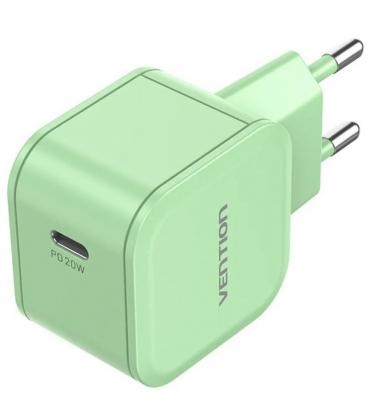 Cargador de pared gan vention fejg0-eu/ 1xusb tipo-c/ 20w
