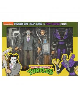 Business suit casey jones & split foot soldier pack 2 scale action fig. 18 cm teenage muta