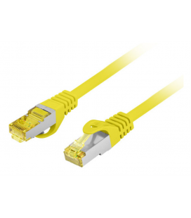 CABLE RED LANBERG LATIGUILLO CAT.6A S/FTP LSZH CU 1M AMARILLO FLUKE PASSED