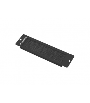 PANEL CEPILLO PASACABLES LANBERG PARA RACK 10" NEGRO