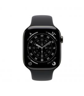 Smartwatch apple watch s11&nbsp;gps + cellular 46mm natural slate case black sport band m - l