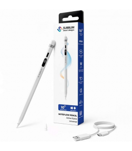 Lápiz electrónico subblim noteflow pen para android y windows/ blanco
