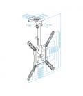 Soporte de techo giratorio/ inclinable tooq lpce1123tsli-b para tv de 23-55'/ hasta 20kg