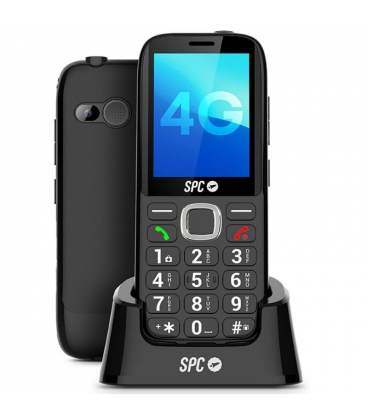 Teléfono móvil spc fortune 2 max 4g para personas mayores/ negro