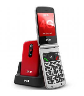Teléfono móvil spc stella 3 para personas mayores/ 4g/ rojo