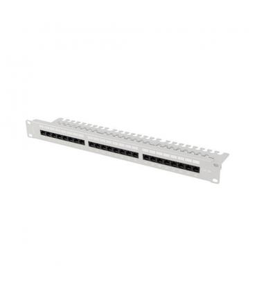 Patch panel lanberg 24 puertos 1u 19 pulgadas cat.6a utp con organizador cables gris
