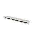 Patch panel lanberg 24 puertos 1u 19 pulgadas cat.6a utp con organizador cables gris