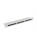 Patch panel lanberg 24 puertos 1u 19 pulgadas cat.6a utp con organizador cables gris