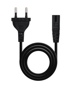 Nanocable Cable de Alimentación con forma 8, CEE7/16/M – C7/H, Negro, 2m