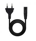 Nanocable Cable de Alimentación con forma 8, CEE7/16/M – C7/H, Negro, 2m