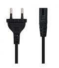 Nanocable Cable de Alimentación con forma 8, CEE7/16/M – C7/H, Negro, 3m
