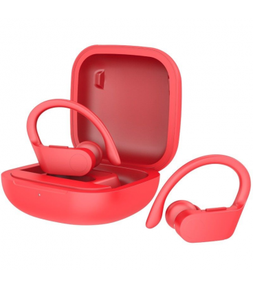 Auriculares deportivos bluetooth daewoo dw2025 con estuche de carga/ autonomía 5h/ rojos