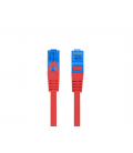 CABLE RED LANBERG LATIGUILLO CAT.6A S/FTP LSZH CCA 0.5M ROJO FLUKE PASSED