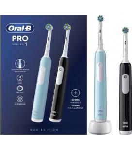 Cepillo dental oral-b pro 1 duo edition/ incluye 1 recambio/ negro y turquesa