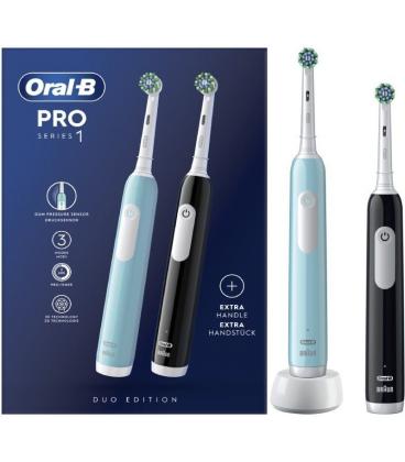 Cepillo dental oral-b pro 1 duo edition/ incluye 1 recambio/ negro y turquesa