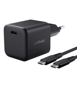 Cargador de pared gan trust gaming gxt 1258 switch 2/ 1xusb tipo-c/ incluye cable usb tipo-c/ 65w