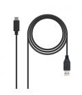 Cable usb 3.1 nanocable 10.01.4001/ usb tipo-c macho - usb macho/ 1m/ negro