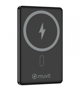 Powerbank 5000mah muvit for change mcchp0009/ 20w/ wireless/ negra/ incluye cable usb tipo-c