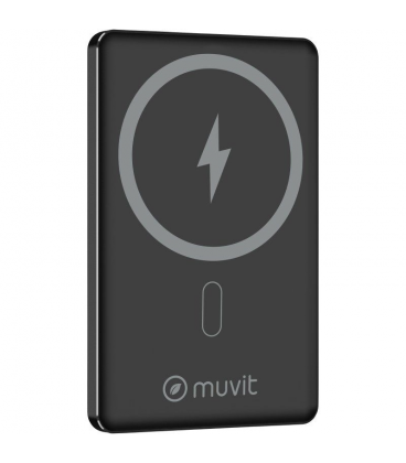 Powerbank 5000mah muvit for change mcchp0009/ 20w/ wireless/ negra/ incluye cable usb tipo-c