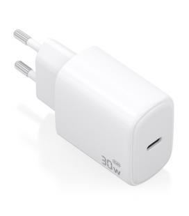 Cargador de pared gan aisens a110-0975/ 1xusb tipo-c/ 30w/ blanco