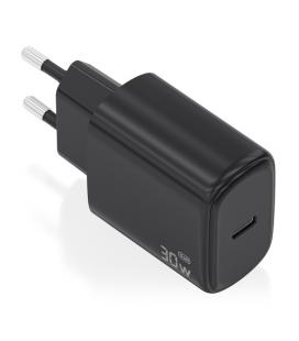 Cargador de pared gan aisens a110-0976/ 1xusb tipo-c/ 30w/ negro