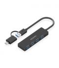 Hub usb tipo-c + usb 3.1 aisens a109-0987/ 4xusb