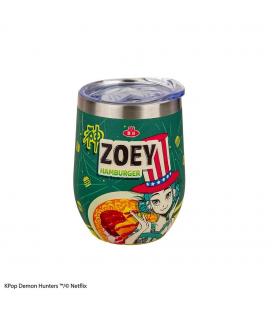 Taza de viaje isotermica cinereplicas kpop demon hunters zoey hamburger