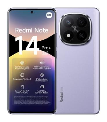 Smartphone xiaomi redmi note 14 pro+ 12gb/ 256gb/ 6.67'/ 5g/ púrpura