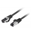 CABLE RED LANBERG LATIGUILLO CAT.8.1 S/FTP LSZH CU 3M NEGRO FLUKE PASSED