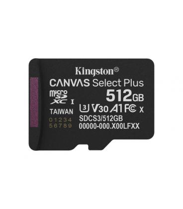 Tarjeta memoria micro secure digital sdxc 512gb kingston canvas select plus clase 10 uhs - 1