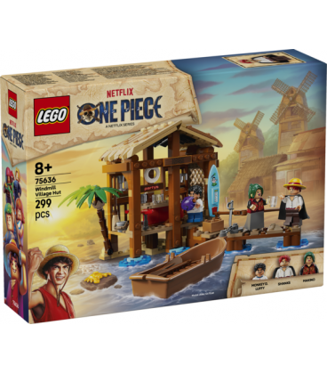 Lego one piece netflix cabaña del pueblo molino