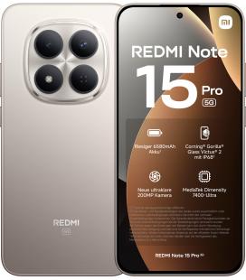 Movil xiaomi redmi note 15 pro 5g 8gb 256gb 6.8 pulgadas titanio