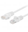 Cable red lanberg latiguillo cat.6 u - utp 0.25m blanco fluke passed 10 unidades