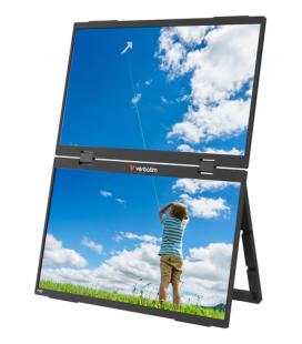 Monitor portátil táctil verbatim duo essentials 15.6' + 15.6'/ full hd/ multimedia/ negro