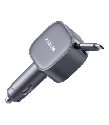 CARGADOR DE COCHE ANKER DE COCHE 75W CON CABLE USB-C RETRACTIL