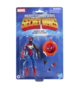 Figura hasbro marvel legends series secret wars spider - man (alien costume)
