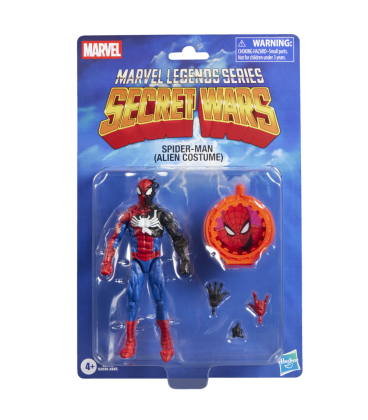 Figura hasbro marvel legends series secret wars spider - man (alien costume)