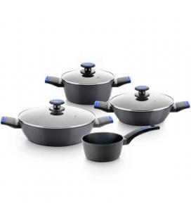 Pack batería de cocina monix martín berasategui/ cazo ø16cm/ cacerolas ø20 - 24 - 28cm/ aluminio forjado/ apta para inducción