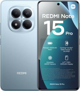 Movil xiaomi redmi note 15 pro 8gb 256gb 6.77 pulgadas azul