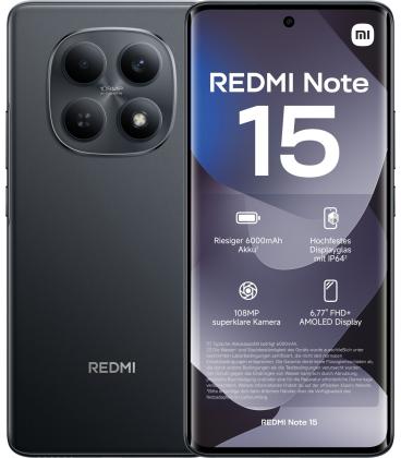 Telefono movil smartphone xiaomi redmi note 15 - 6gb - 128gb - 6.77 pulgadas - negro