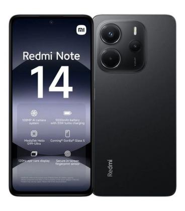 Smartphone xiaomi redmi note 14 6gb/ 128gb/ 6.67'/ negro