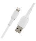 Cable lightning a usb tipo a belkin 2m - macho - macho - blanco