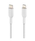 Cable lightning a usb tipo c belkin 2m - macho - macho - blanco trenzado