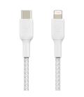 Cable lightning a usb tipo c belkin 2m - macho - macho - blanco trenzado