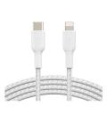 Cable lightning a usb tipo c belkin 2m - macho - macho - blanco trenzado