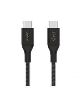 Cable usb tipo c belkin 1m - macho - macho - negro trenzado
