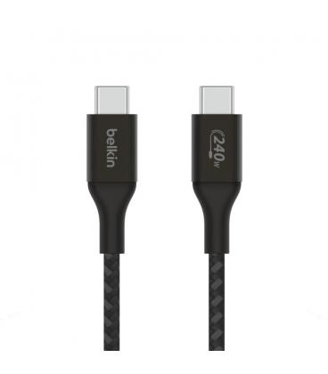 Cable usb tipo c belkin 1m - macho - macho - negro trenzado
