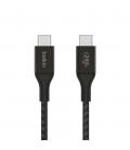 Cable usb tipo c belkin 1m - macho - macho - negro trenzado