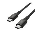 Cable usb tipo c belkin 1m - macho - macho - negro trenzado